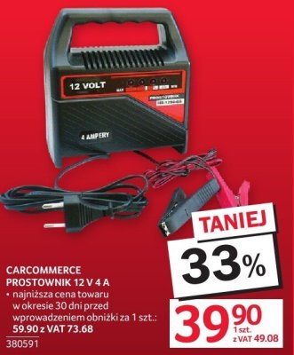 Prostownik 12 V 4 A CARCOMMERCE promocja w Selgros