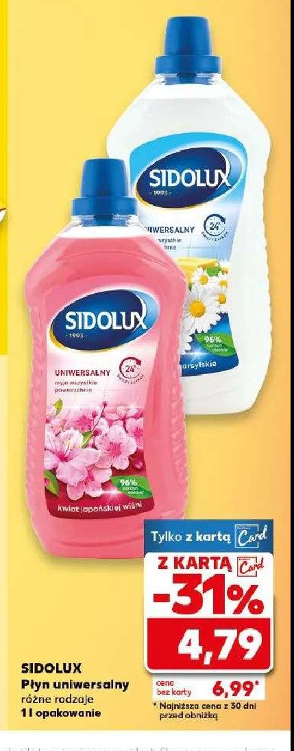 Płyn do mycia Sidolux Uniwersalny - mydło marsylskie promocja