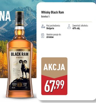 Whisky Black ram honey promocja w Aldi