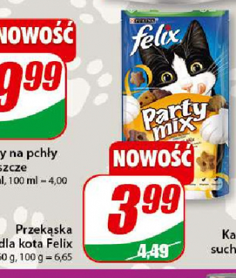 Karma dla kotów cheezy mix Purina felix party mix promocja
