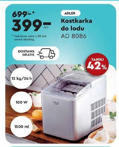 Kostkarka do lodu ad8086 Adler promocja