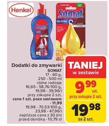 Nabłyszczacz do zmywarki Somat rinser + extra-dry effect promocja