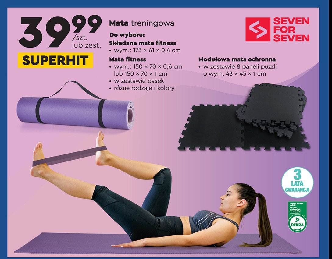Mata modu艂owa 43 x 45 x 1 cm Seven for 7 promocja