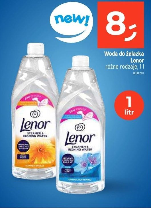 Woda do żelazka spring Lenor promocja