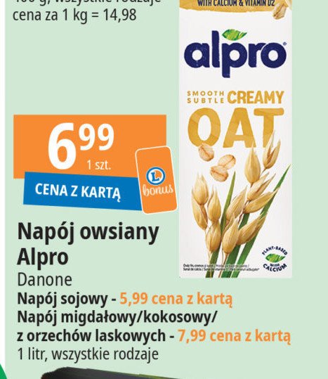 Nap贸j sojowy orzechowy Alpro soya promocja