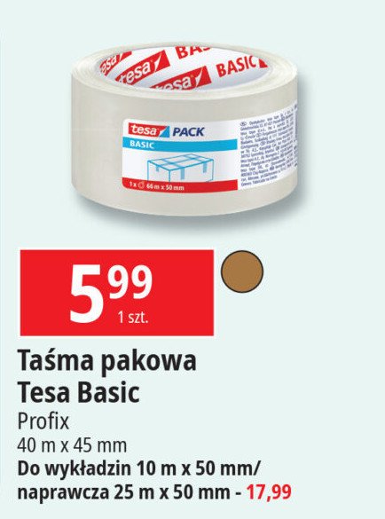 Taśma naprawcza srebrna wym. 48 mm x 25 m Tesa promocja