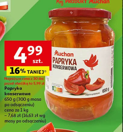 Papryka konserowa Auchan promocja