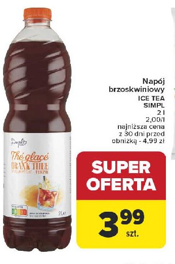 Napój brzoskwiniowy Simpl promocja