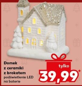 Domek z ceramiki i brokatem led promocja w Kaufland