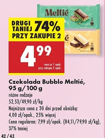 Czekolada bubblo mięta Meltie promocja w Biedronka