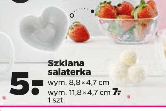 Salaterka serce 8.8 x 4.7 cm promocja