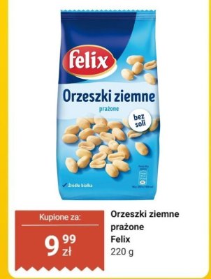 Orzeszki ziemne prażone Felix promocja w Biedronka