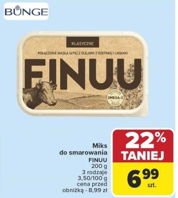 Miks do smarowania FINUU 200g 3 rodzaje 3,50/100g promocja w Carrefour Market