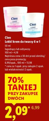 Lekki krem do twarzy 6 w 1 odżywczy promocja w Lidl