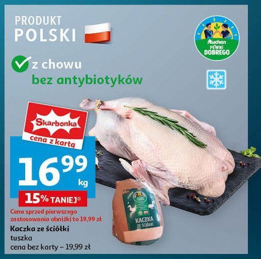 Kaczka ze ściółki Auchan pewni dobrego promocja w Auchan