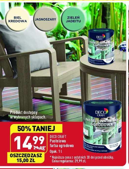 Farba pastelowa ogrodowa jasnoszary Deco craft promocja