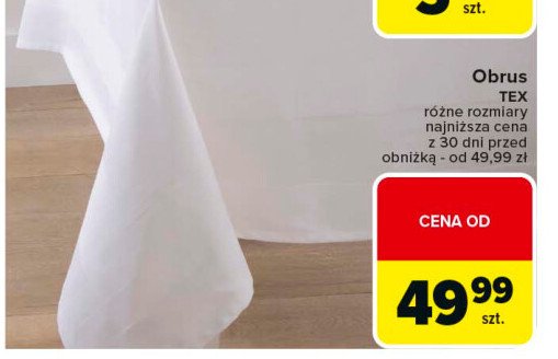 Obrus Tex promocja w Carrefour