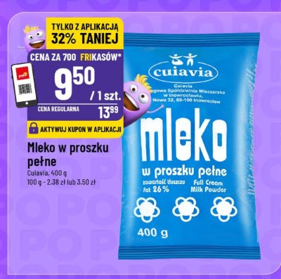Mleko w proszku pełne Cuiavia 400g promocja w POLOmarket