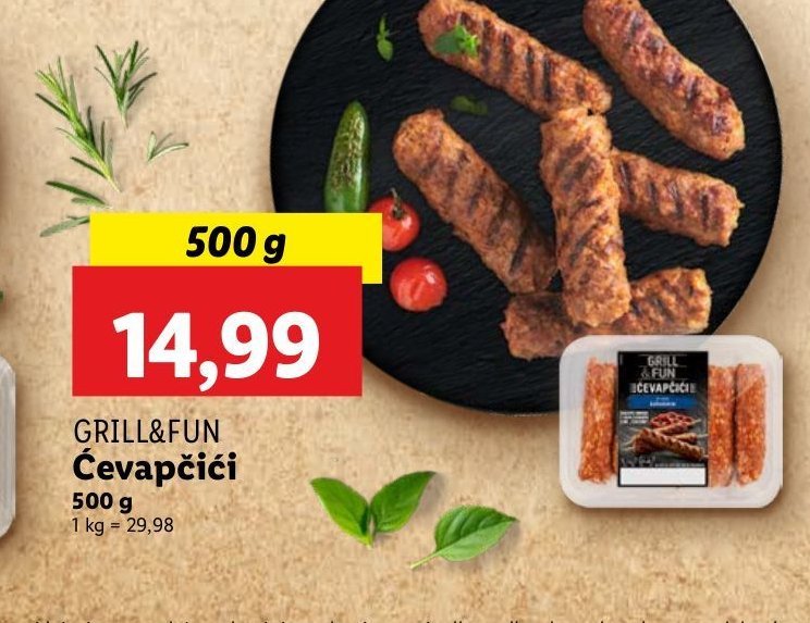 Cevapcici Grill and fun promocja
