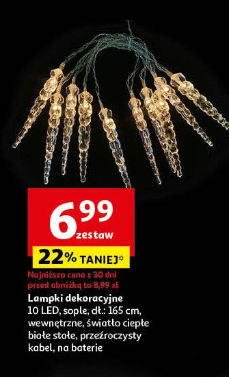 Lampki sople 10 led promocja