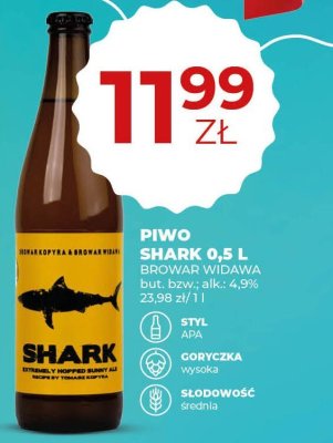 Piwo shark 0,5 l promocja w Duży Ben