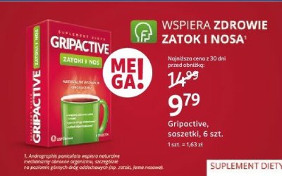 Gripactive, saszetki, 6 szt. promocja w Rossmann