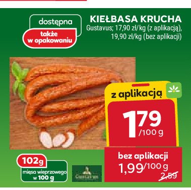 Kiełbasa krucha z kija Gustavus promocja