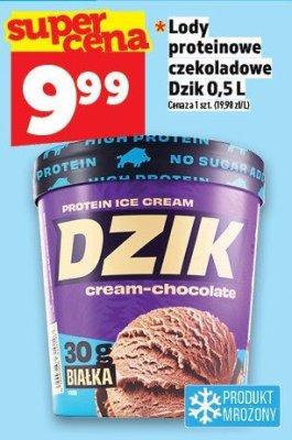 Lody proteinowe czekoladowe Dzik 0,5 L promocja w TOPAZ
