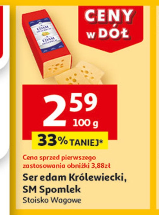 Ser edam królewiecki Spomlek promocja w Auchan