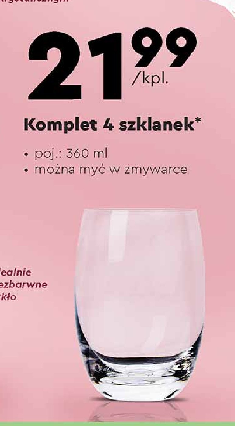 Szklanki 360 ml Krosno s.a. promocja