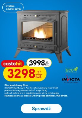 Piec kominkowy Alma promocja w Castorama