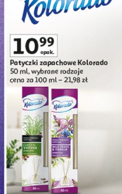 Patyczki zapachowe green vetiver Kolorado promocja