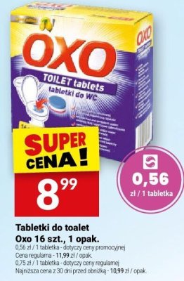 Tabletki do toalet Oxo 16 szt., 1 opak. promocja w Twój Market