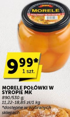 Morele połówki w syropie MK promocja w ABC