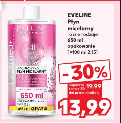 Płyn micelarny hialuronowy Eveline facemed+ promocja