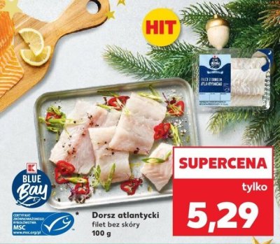 Dorsz atlantycki filet bez skóry 100 g promocja w Kaufland
