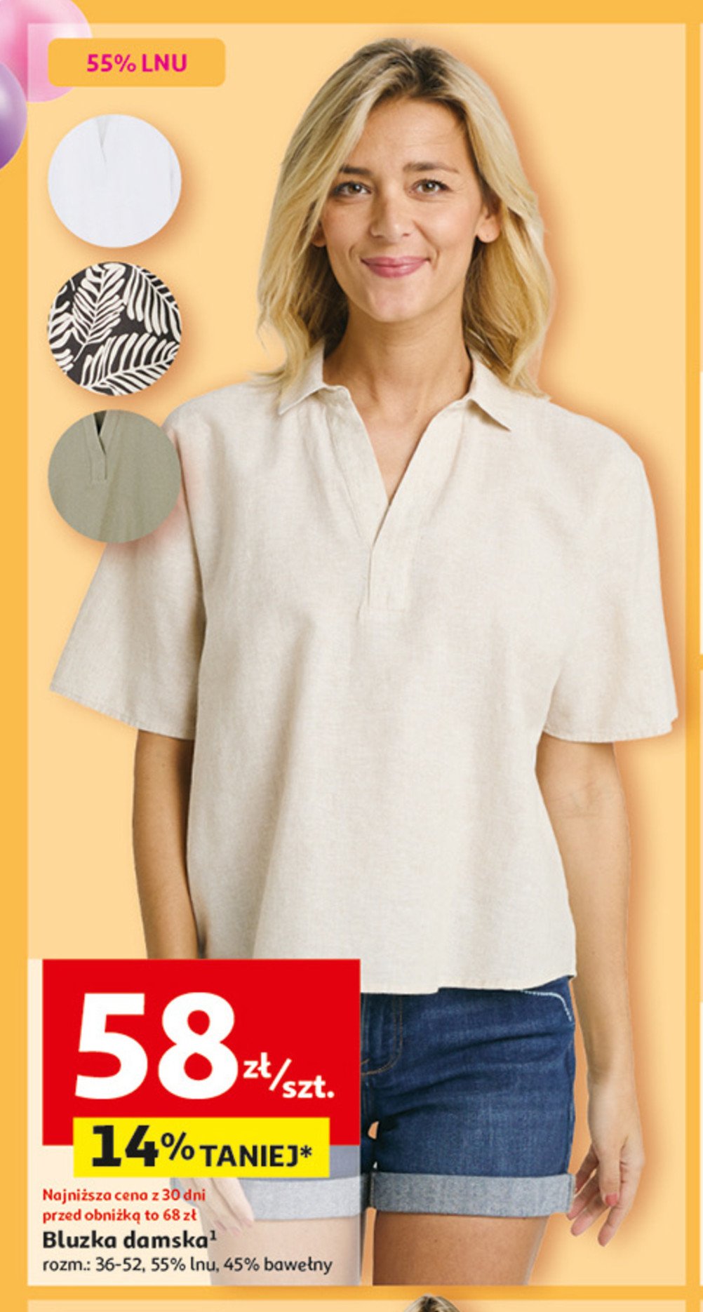 Bluzka damska 36-52 promocja w Auchan