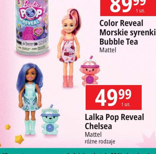 Lalka pop reveal chelsea Mattel promocja