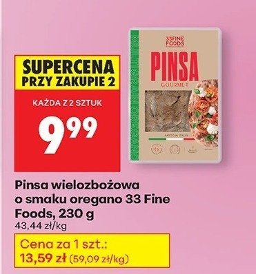 Pinsa wielozbożowa o smaku oregano promocja w Biedronka