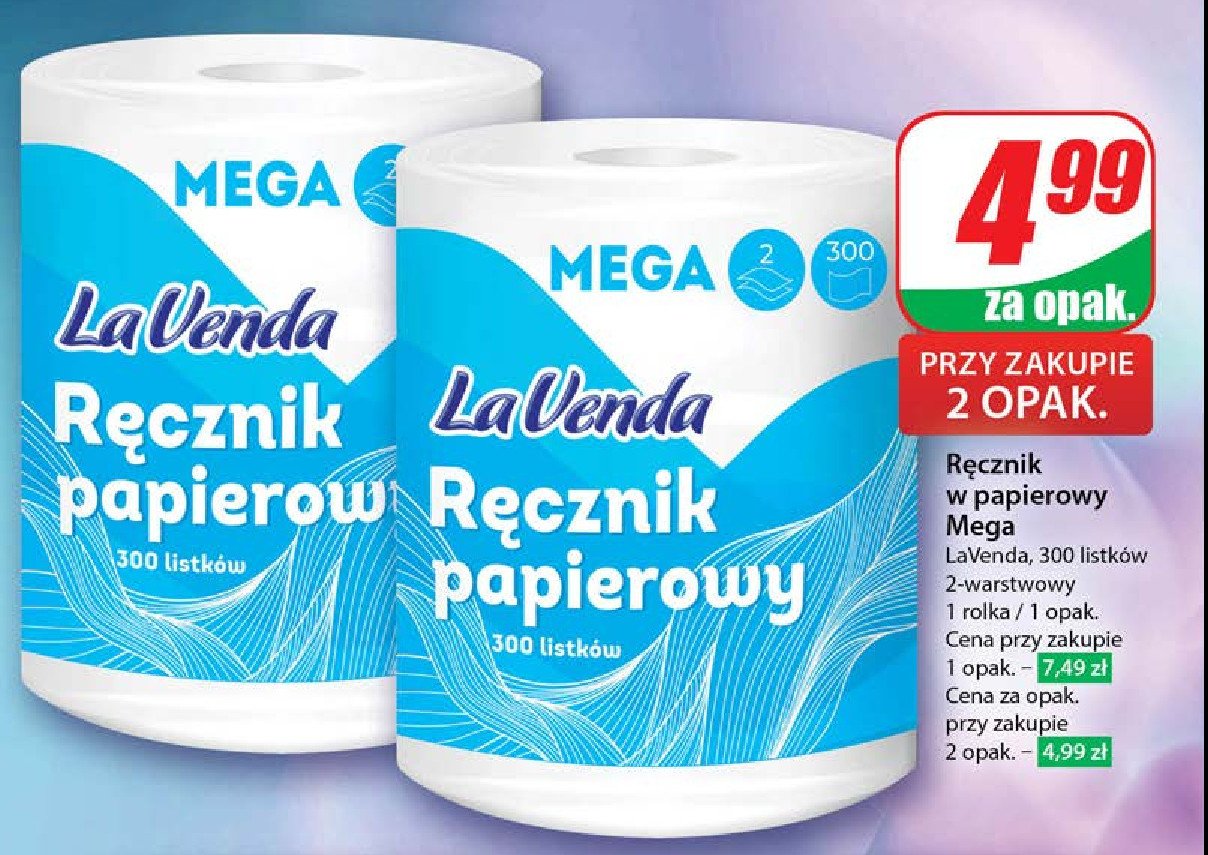 Ręcznik papierowy mega Lavenda promocja