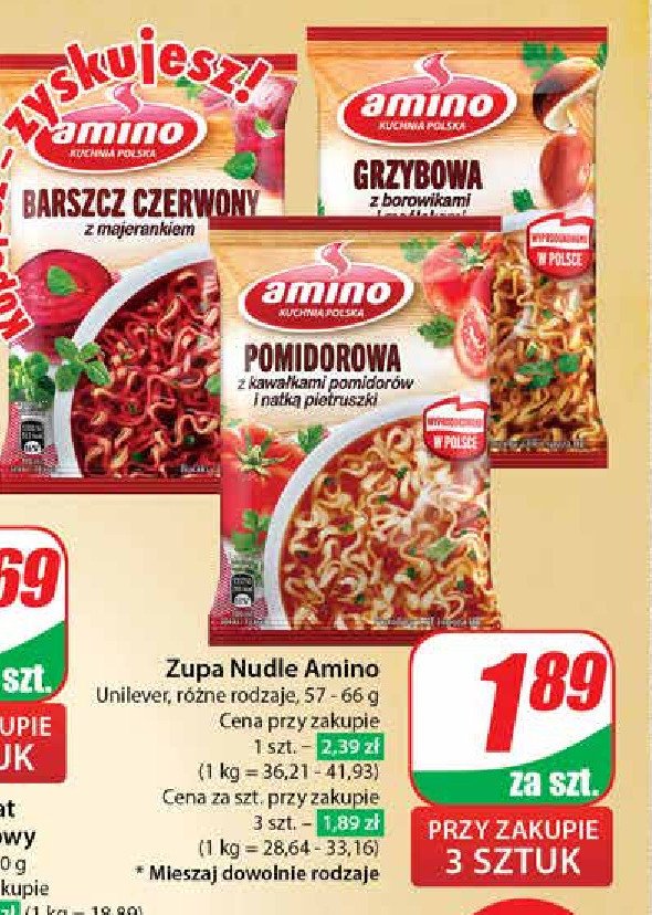 Zupa grzybowa z borowikami i maślakami Amino promocja