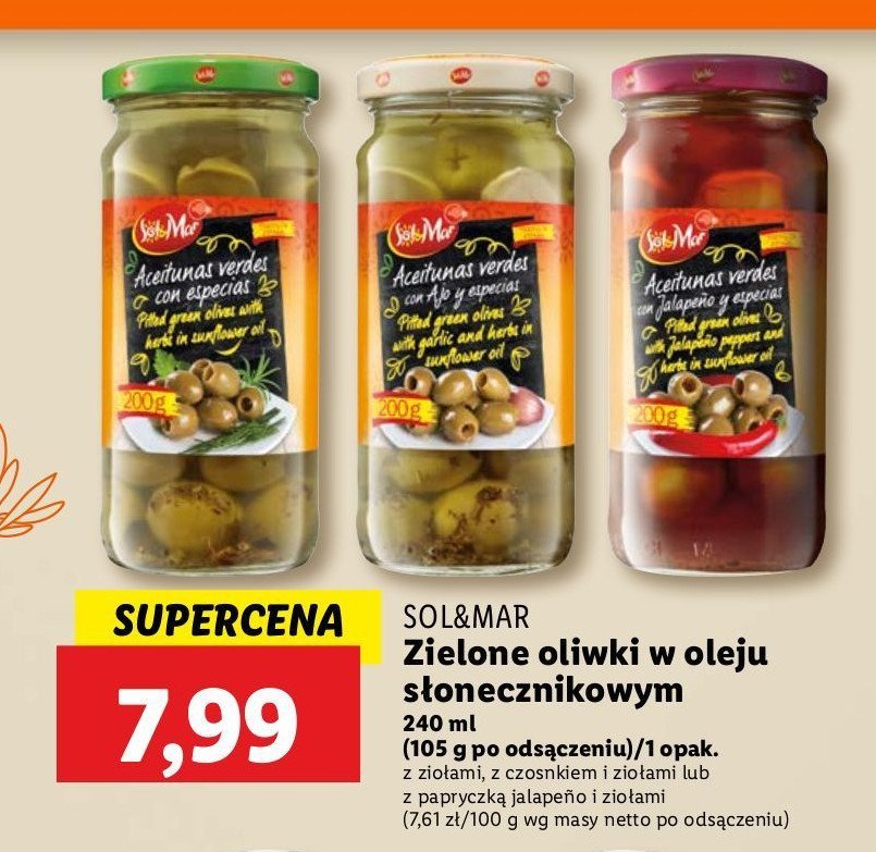 Oliwki zielone w oleju Sol&mar promocja