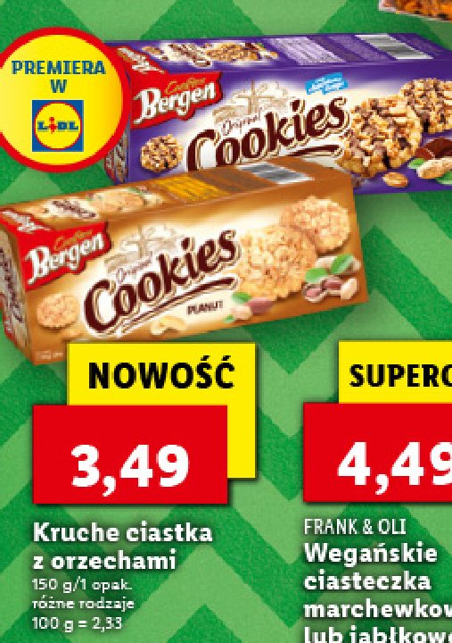 Ciastka dekorowane z orzechami arachidowymi Cookies bergen promocja