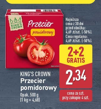 Przecier pomidorowy King's crown (aldi) promocja