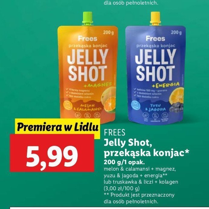 Jelly shot yuzu i jagoda + energia FREES promocja