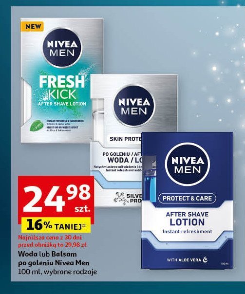 Woda po goleniu Nivea for men skin protection promocja w Auchan