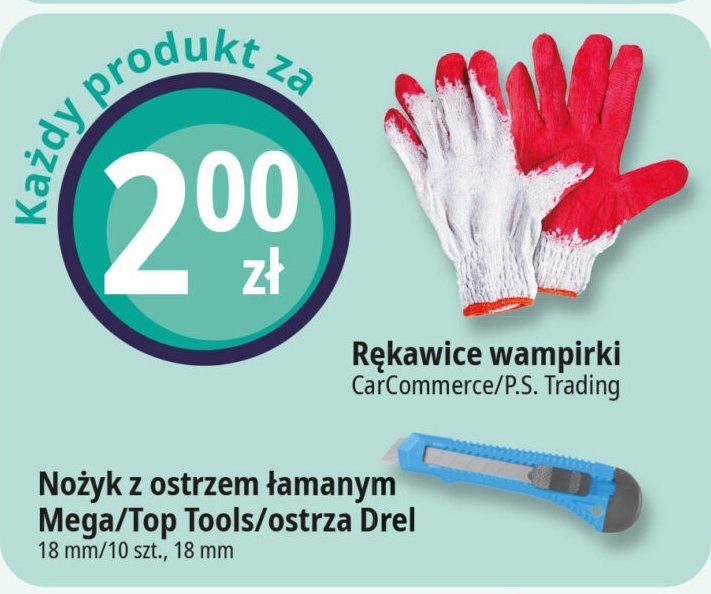 Nożyk z ostrzem łamanym 18 mm Top tools promocja