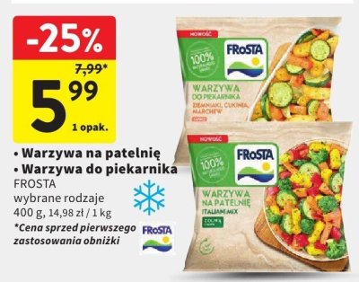 Warzywa do piekarnika FROSTA wybrane rodzaje promocja w Intermarche