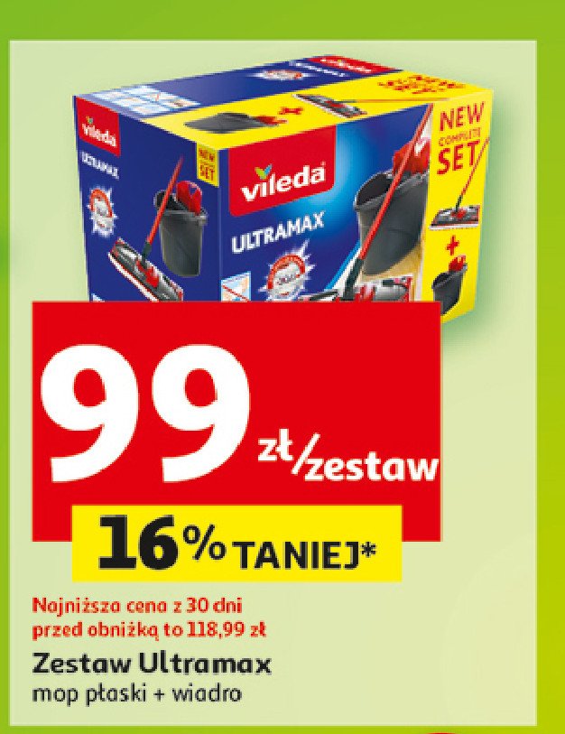 Mop z wiadrem Vileda ultramax promocja w Auchan