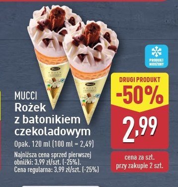 Rożek z batonikiem Mucci promocja w Aldi